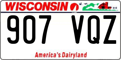WI license plate 907VQZ