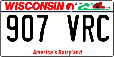 WI license plate 907VRC