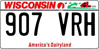 WI license plate 907VRH