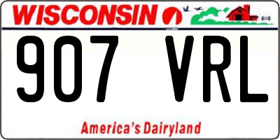 WI license plate 907VRL