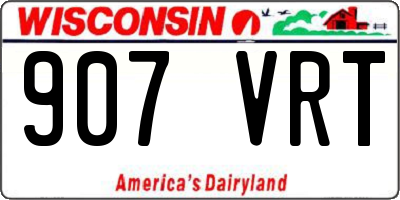 WI license plate 907VRT
