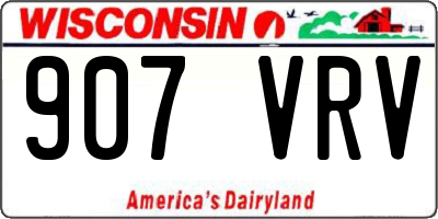 WI license plate 907VRV
