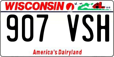 WI license plate 907VSH