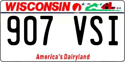 WI license plate 907VSI