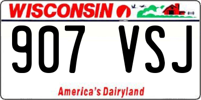 WI license plate 907VSJ