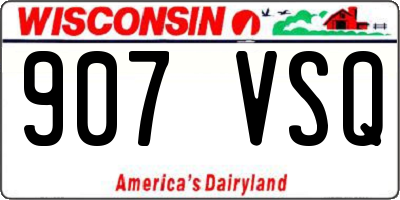 WI license plate 907VSQ