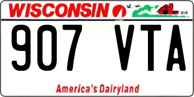 WI license plate 907VTA