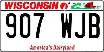 WI license plate 907WJB