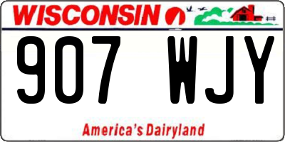 WI license plate 907WJY