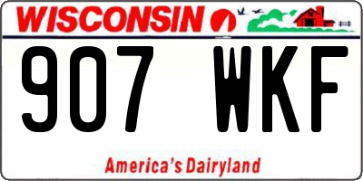 WI license plate 907WKF