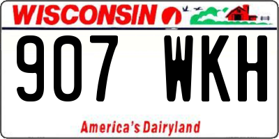 WI license plate 907WKH