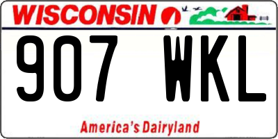 WI license plate 907WKL