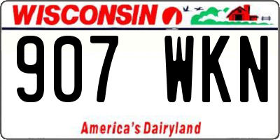 WI license plate 907WKN