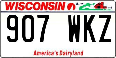 WI license plate 907WKZ