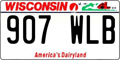 WI license plate 907WLB