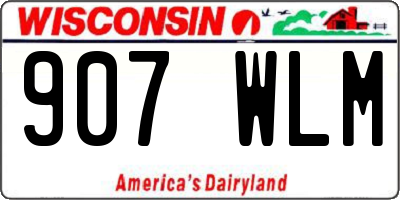 WI license plate 907WLM