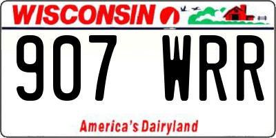 WI license plate 907WRR