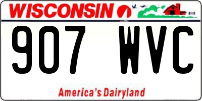 WI license plate 907WVC