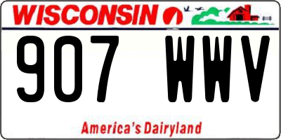 WI license plate 907WWV