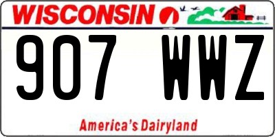 WI license plate 907WWZ