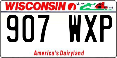 WI license plate 907WXP