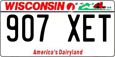 WI license plate 907XET