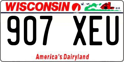 WI license plate 907XEU