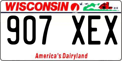 WI license plate 907XEX