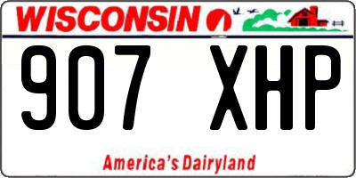 WI license plate 907XHP
