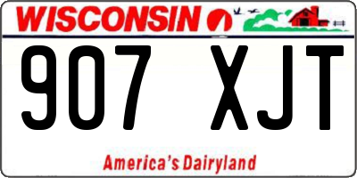 WI license plate 907XJT