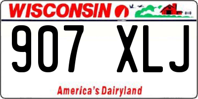 WI license plate 907XLJ