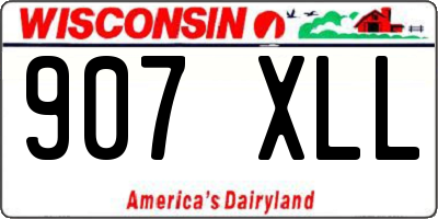WI license plate 907XLL