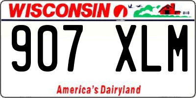 WI license plate 907XLM