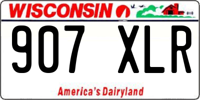 WI license plate 907XLR