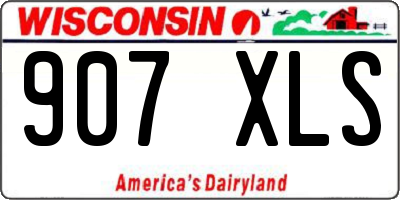 WI license plate 907XLS