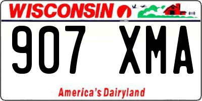 WI license plate 907XMA