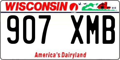 WI license plate 907XMB