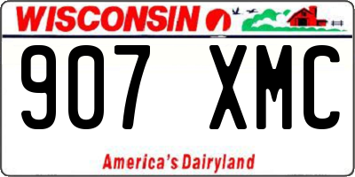 WI license plate 907XMC