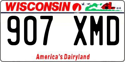 WI license plate 907XMD