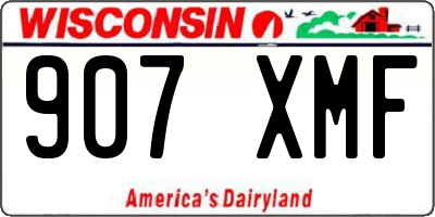 WI license plate 907XMF