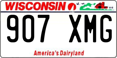 WI license plate 907XMG
