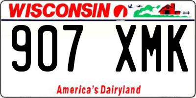WI license plate 907XMK