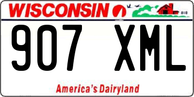 WI license plate 907XML