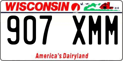 WI license plate 907XMM