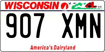 WI license plate 907XMN