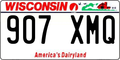 WI license plate 907XMQ