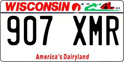 WI license plate 907XMR