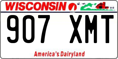 WI license plate 907XMT