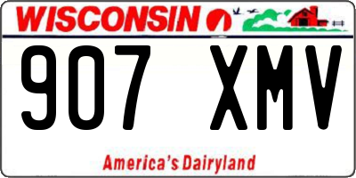 WI license plate 907XMV