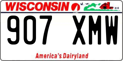 WI license plate 907XMW